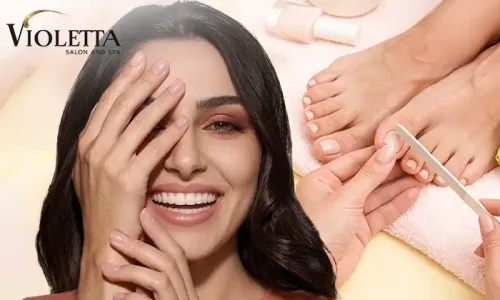 Japanese Manicure & Pedicure at Violetta Beauty Lounge!