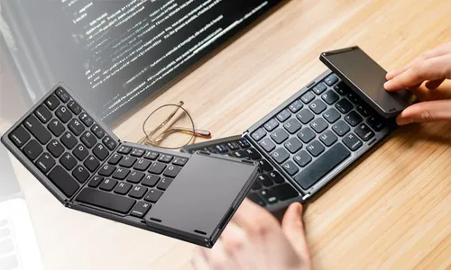 Foldable Bluetooth Keyboard with Touchpad!