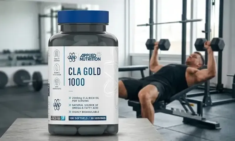 Applied Nutrition CLA Gold 1000 – 80% CLA from Safflowers | 100 Softgels!