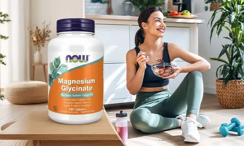 NOW Foods Magnesium Glycinate - 180 Tablets (100mg per Tablet)!