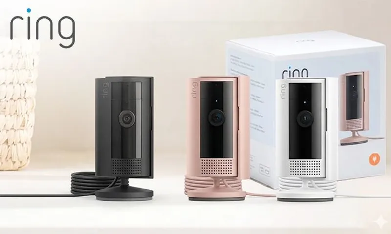 Ring Indoor Cam (2nd Gen) Wired - 1080p HD | Color Night Vision | Privacy Cover!
